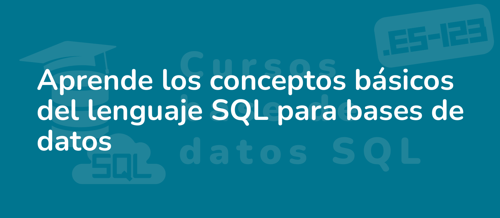 illustration of a computer screen displaying sql code with colorful data tables and icons representing the fundamentals of sql for databases