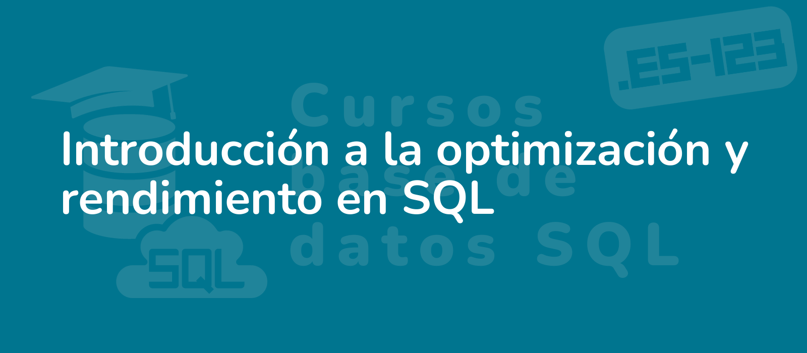 description a sleek and modern image featuring sql code and database symbols against a vibrant blue background representing optimization and performance in sql